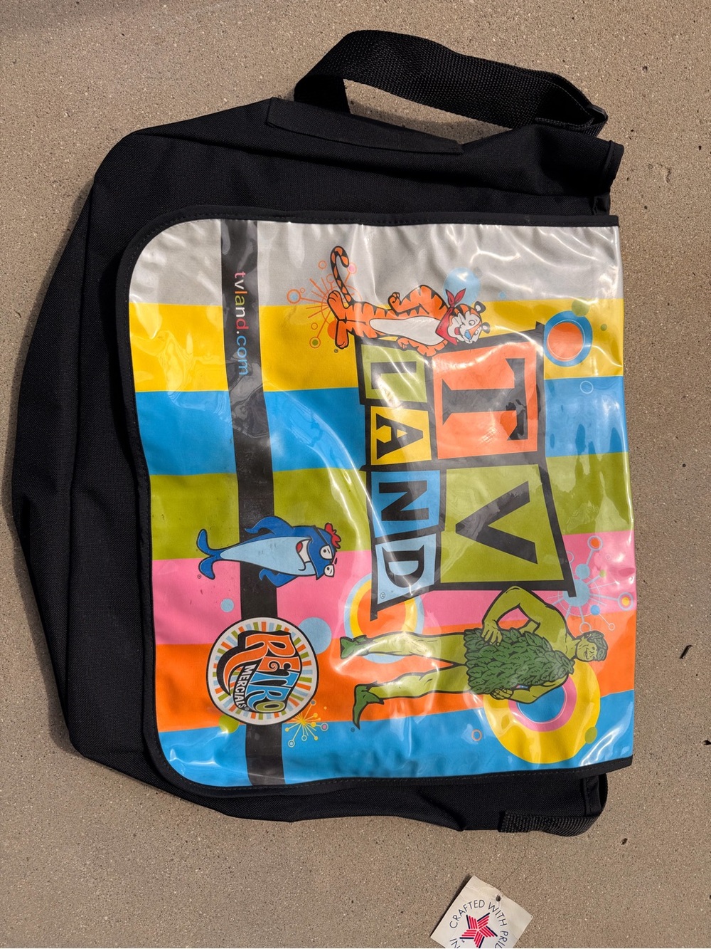 Graphic tv land Messenger Bag - Black